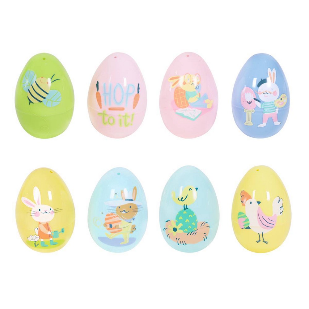8ct Plastic Easter Fashion Eggs Bunny Characters - Spritz - New