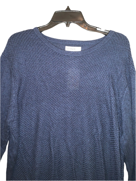 New - Men's Calibrate Long Sleeve Blue Sweater - XL