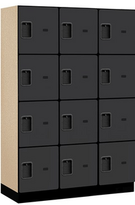 Salsbury 18" Wide Four Tier Wood Locker - Used