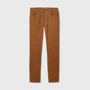 Men's Slim Fit Corduroy 5-Pocket Pants - Goodfellow & Co Gingerbread 38x32 - New