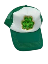 Spritz Green/white Lucky Clover Trucker Hat Adjustable Fit - New - St Patrick