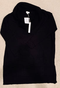 Caslon Cowl Neck Tunic Sweater - Black - Size 3X - New with tags