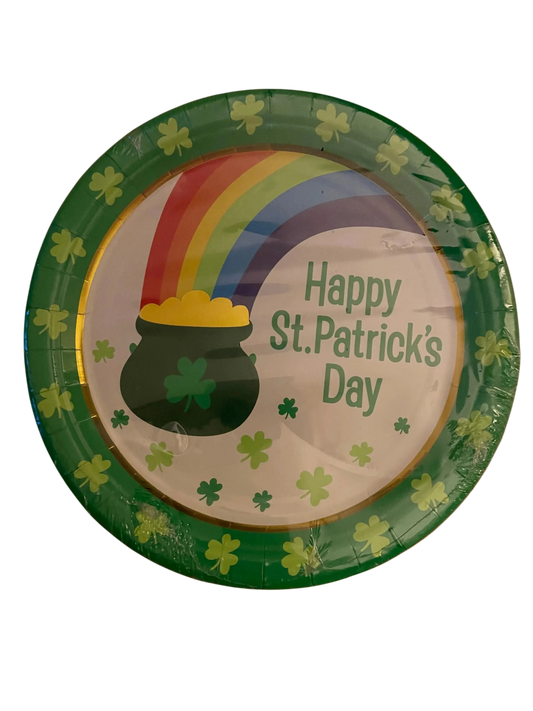 St Patrick's Day Irish Green Paper Plates - Pack of 10 - New