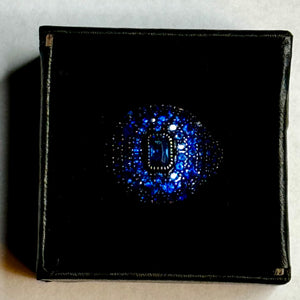 Barzel Blue Crystal & 18k Gold-Plated Studded Ring - Size 5 - Women's - New