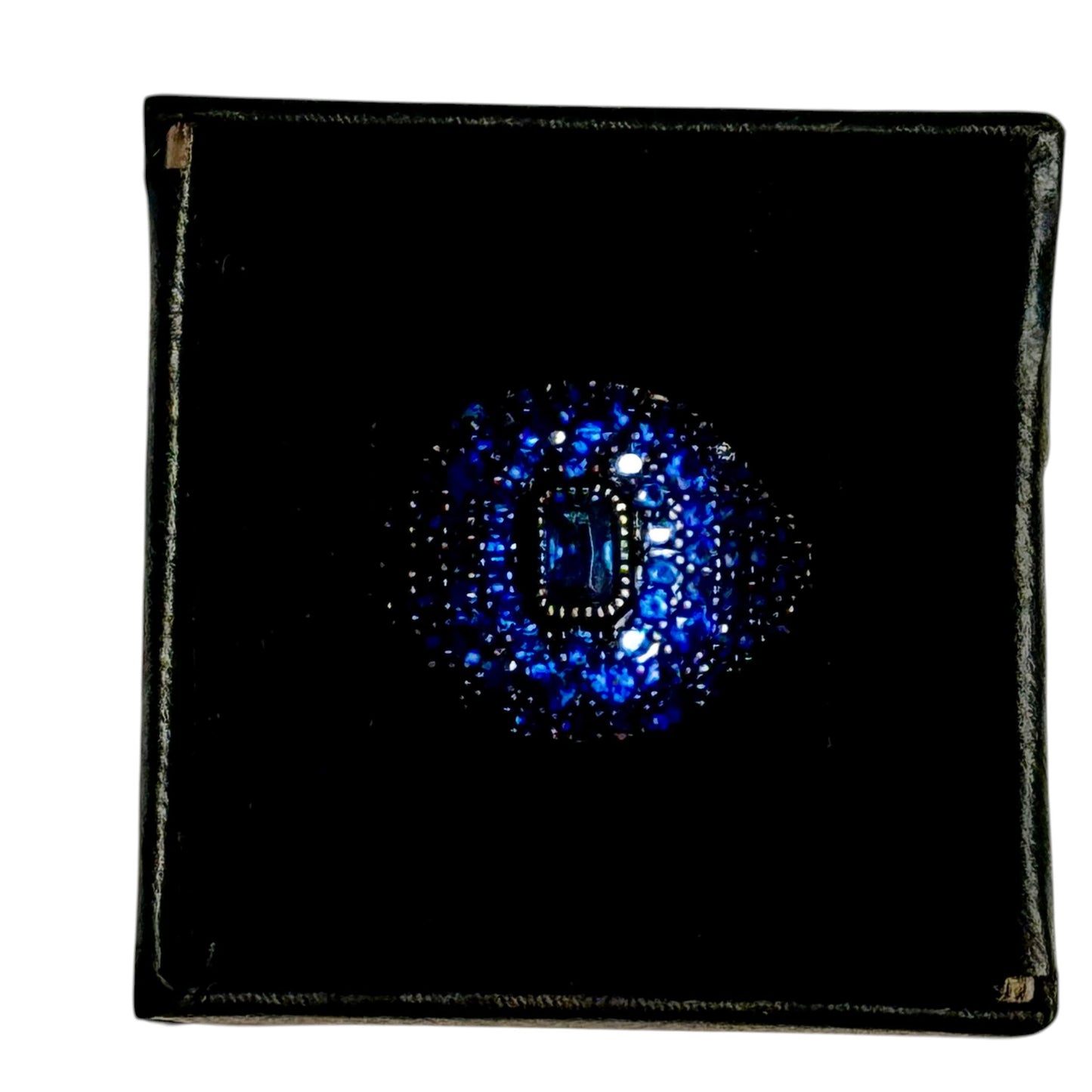Barzel Blue Crystal & 18k Gold-Plated Studded Ring - Size 5 - Women's - New