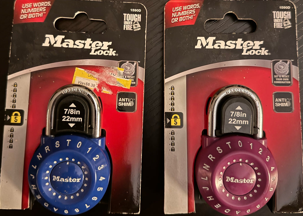 2 Pack - Masterlock Precision Dial Combination Padlock - New