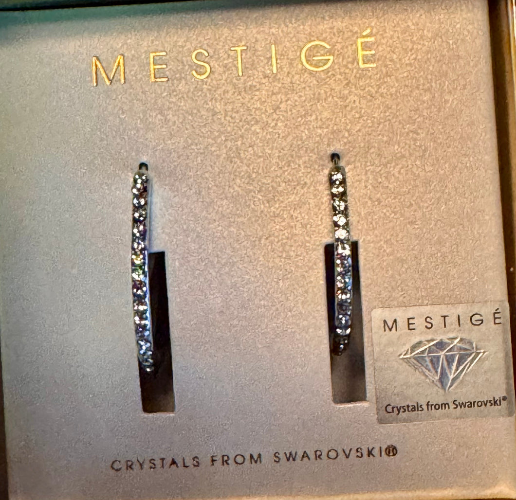 Crystal & Silvertone Bailee Hoop Earrings
