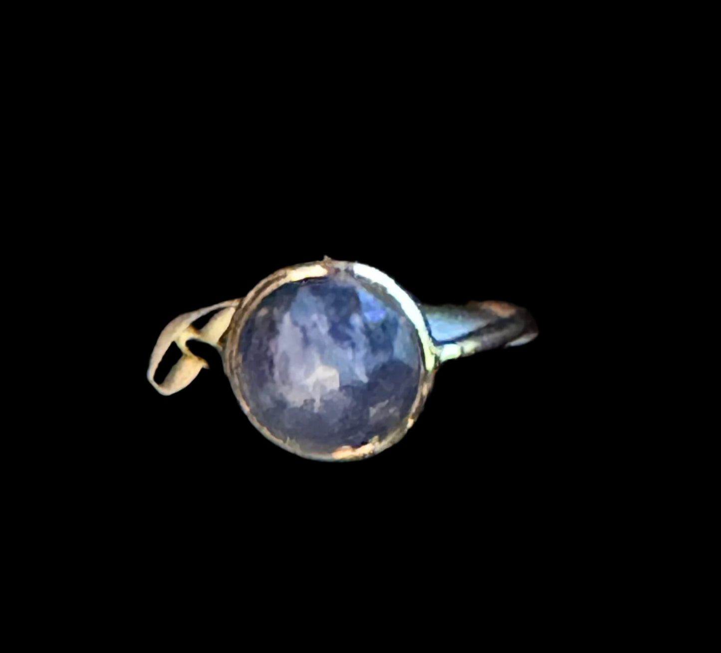 Kyanite & 18k Gold-Plated Gumdrop Ring