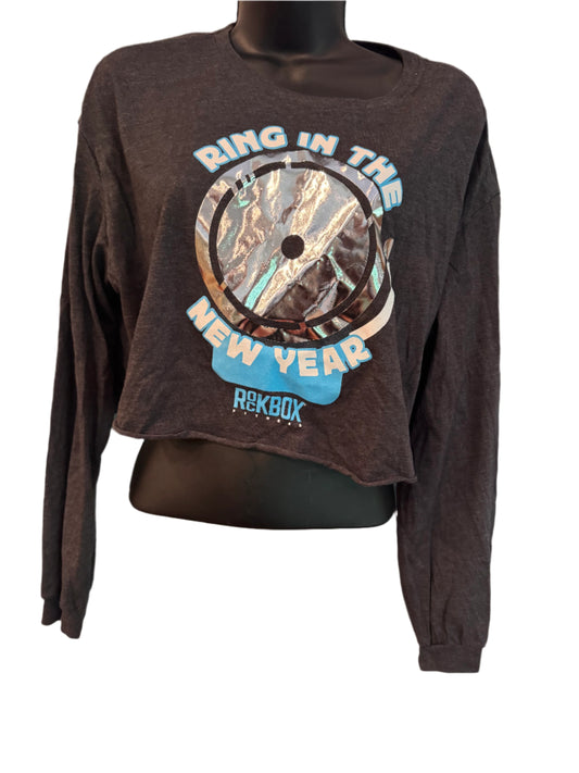 RockBox Fitness - Ring in the New Year Crop T-Shirt - New