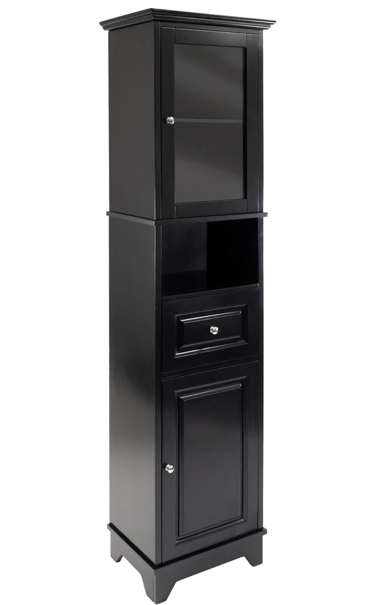 Winsome Wood Alps Tall Cabinet with Glass Door and Drawer - Used