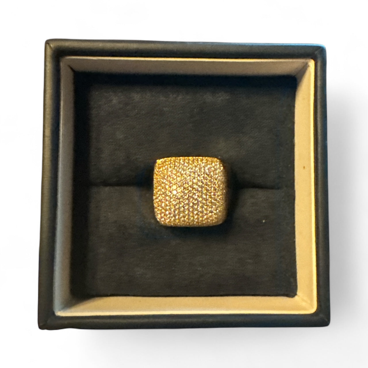 Strawberry Cubic Zirconia & 14k Gold-Plated Dome Ring