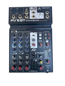 Peavey 6 Channel Compact Mixer with Bluetooth - Refurbished