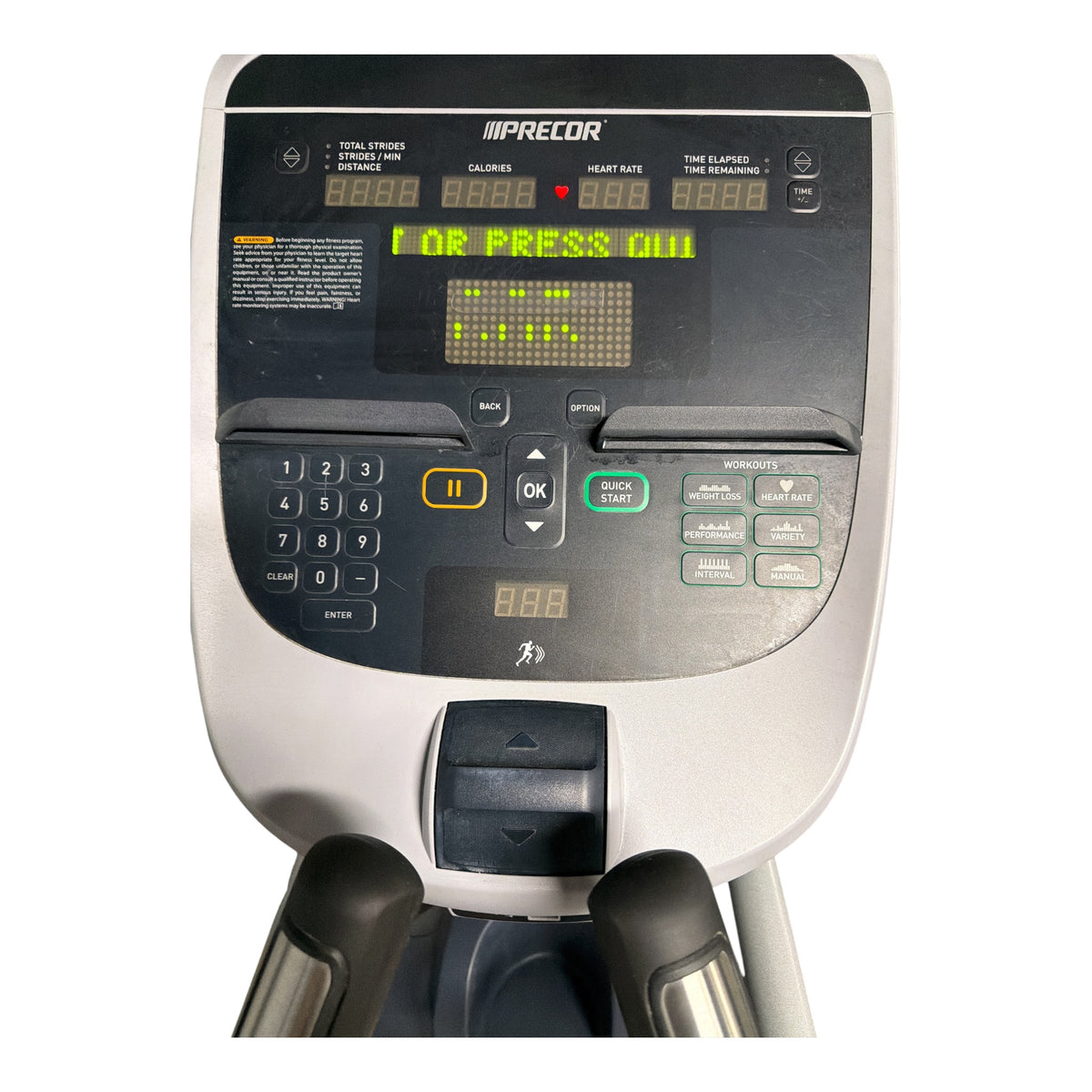 Precor EFX 731 Commercial Grade Elliptical Fitness Machine with P30 console - Used