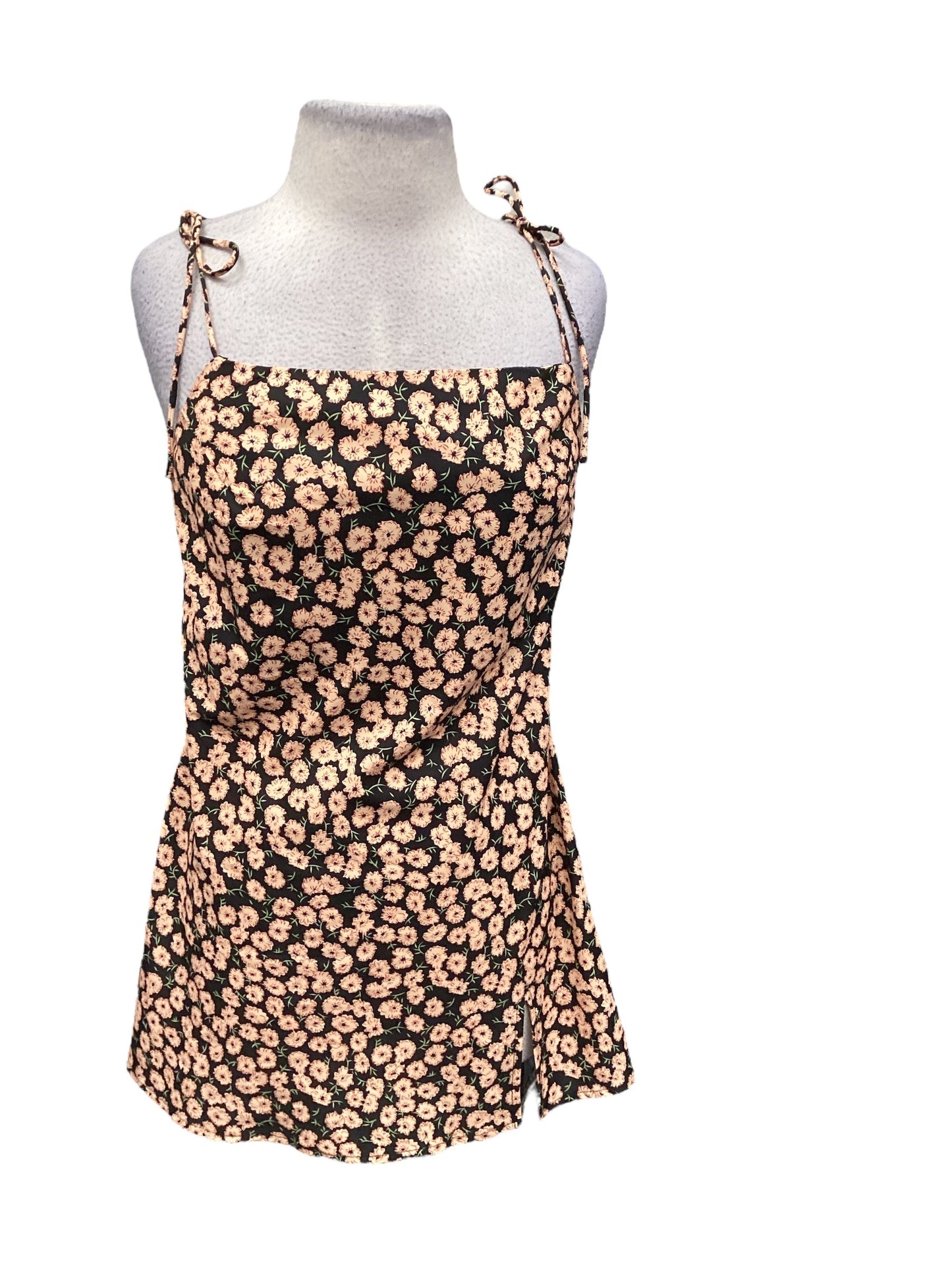 Floral Print Dress Casual Short , Size 10