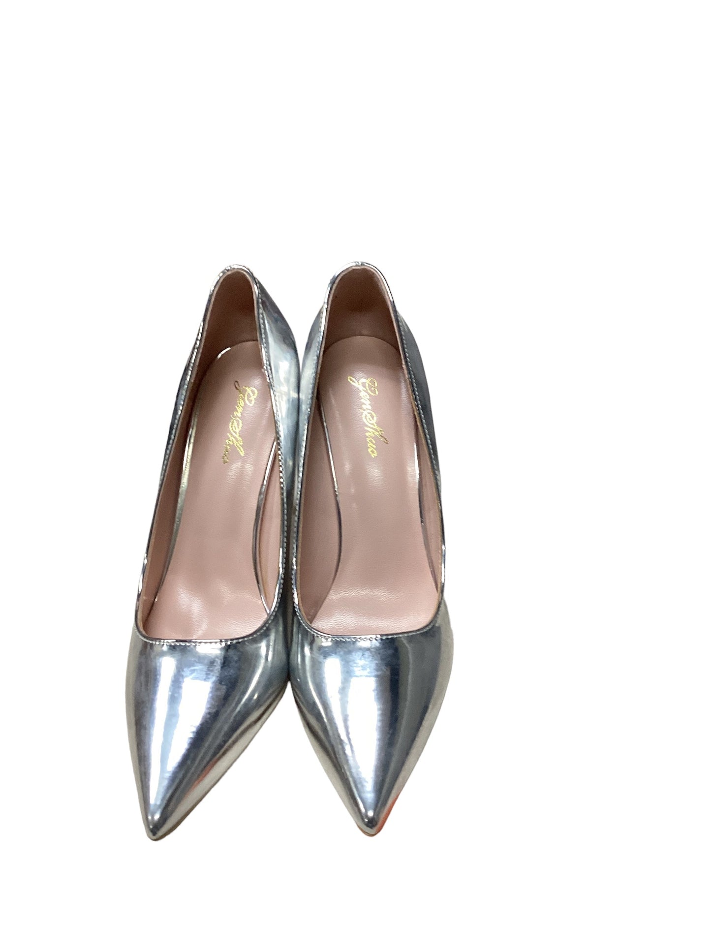 Silver Shoes Heels Stiletto , Size 7