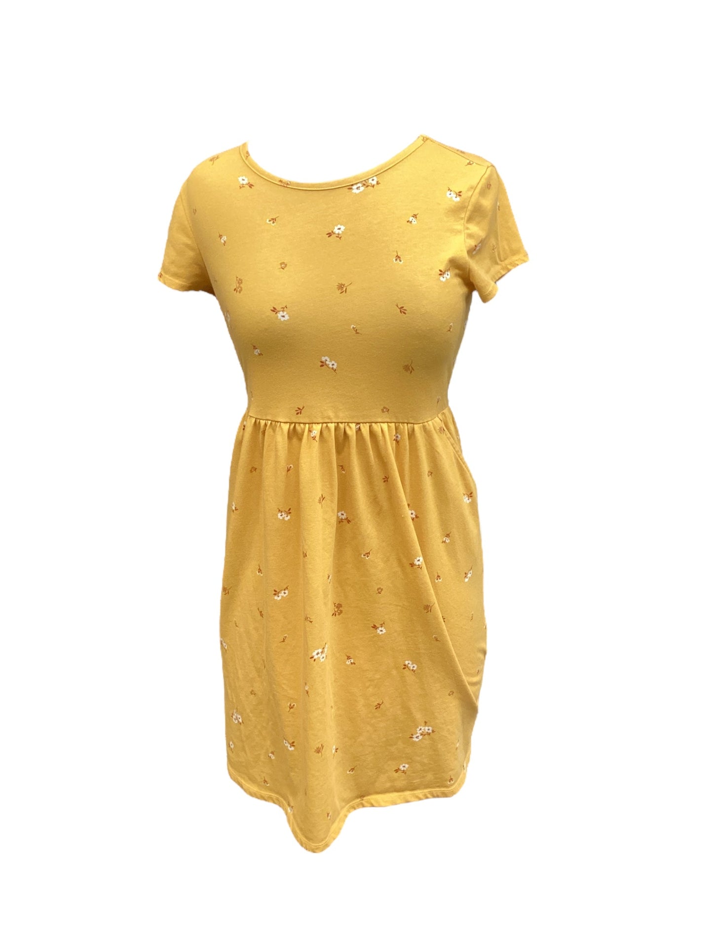 Yellow Dress Casual Short , Size Xxl