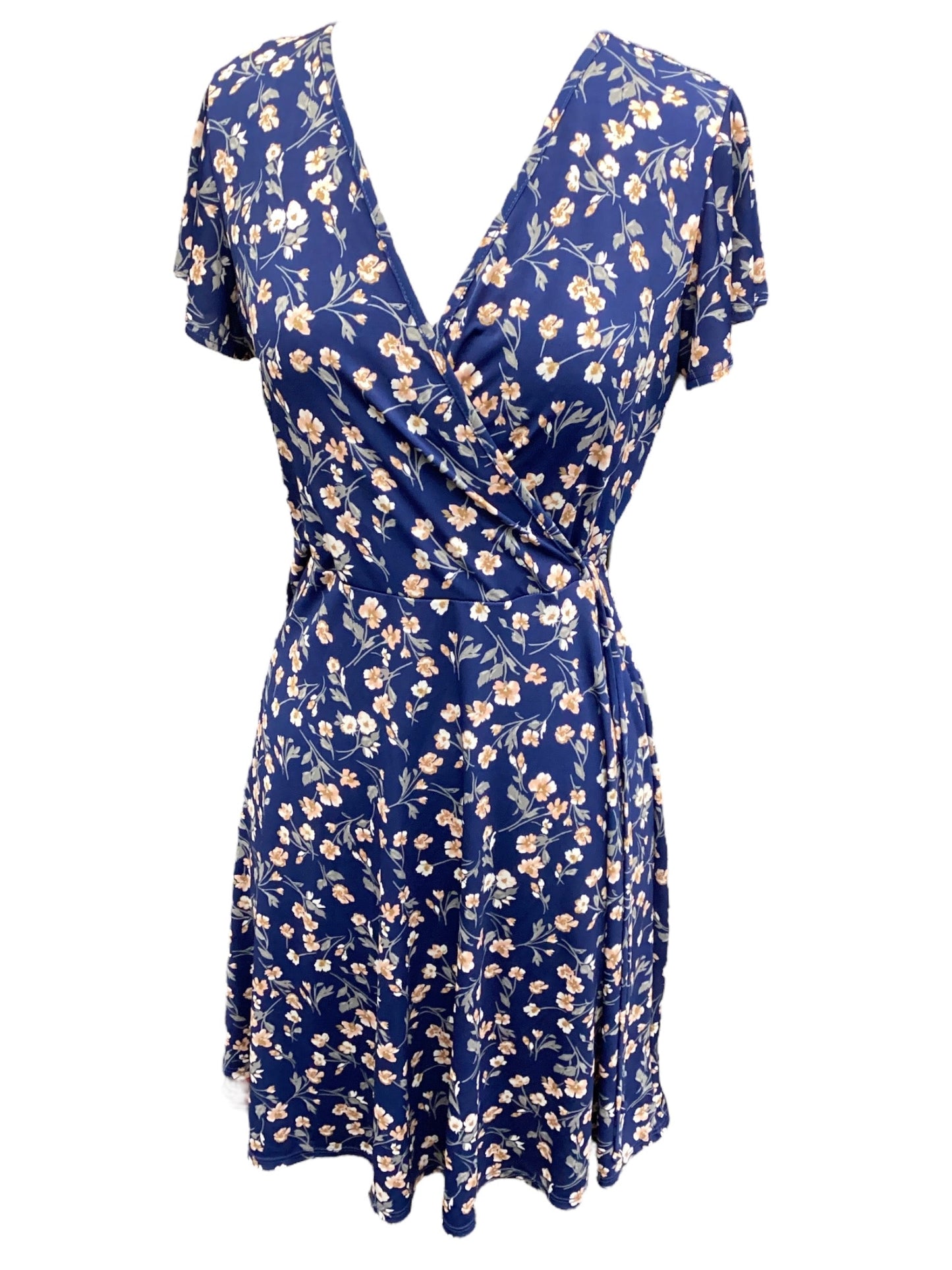Dress Casual Midi  In Blue, Size: M