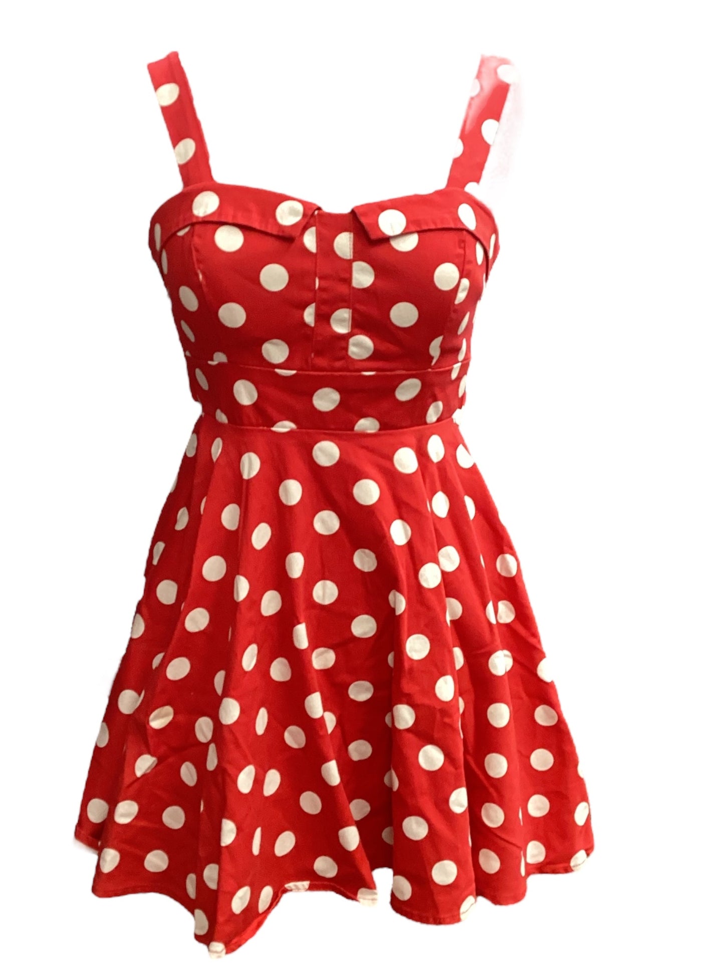 Dress Casual Midi  In Red, Size: S