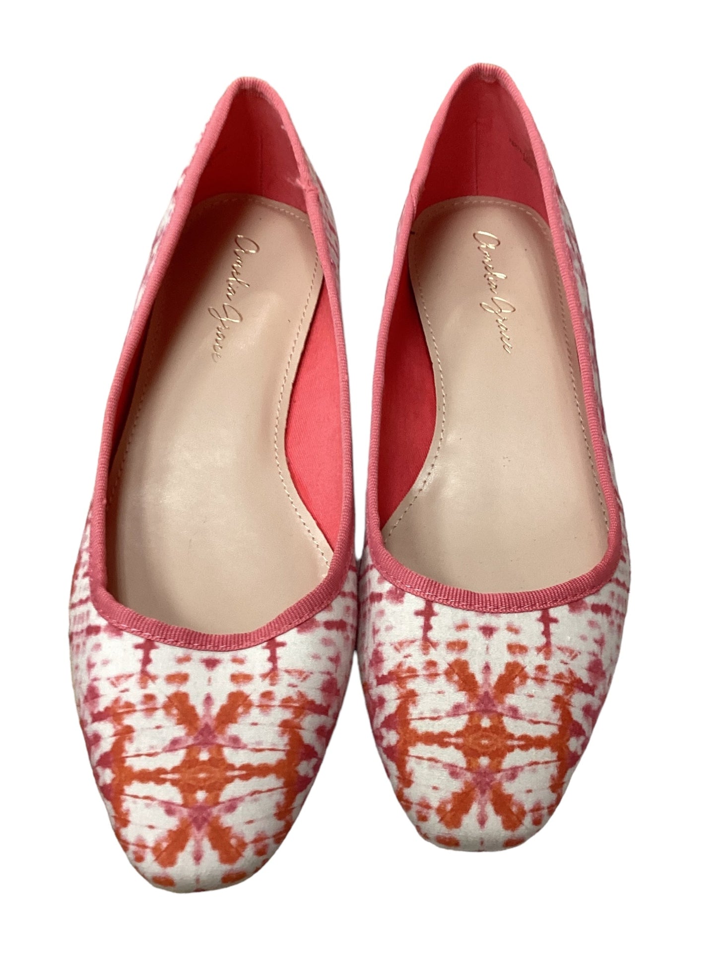 Shoes Flats  In Pink & White, Size: 8.5