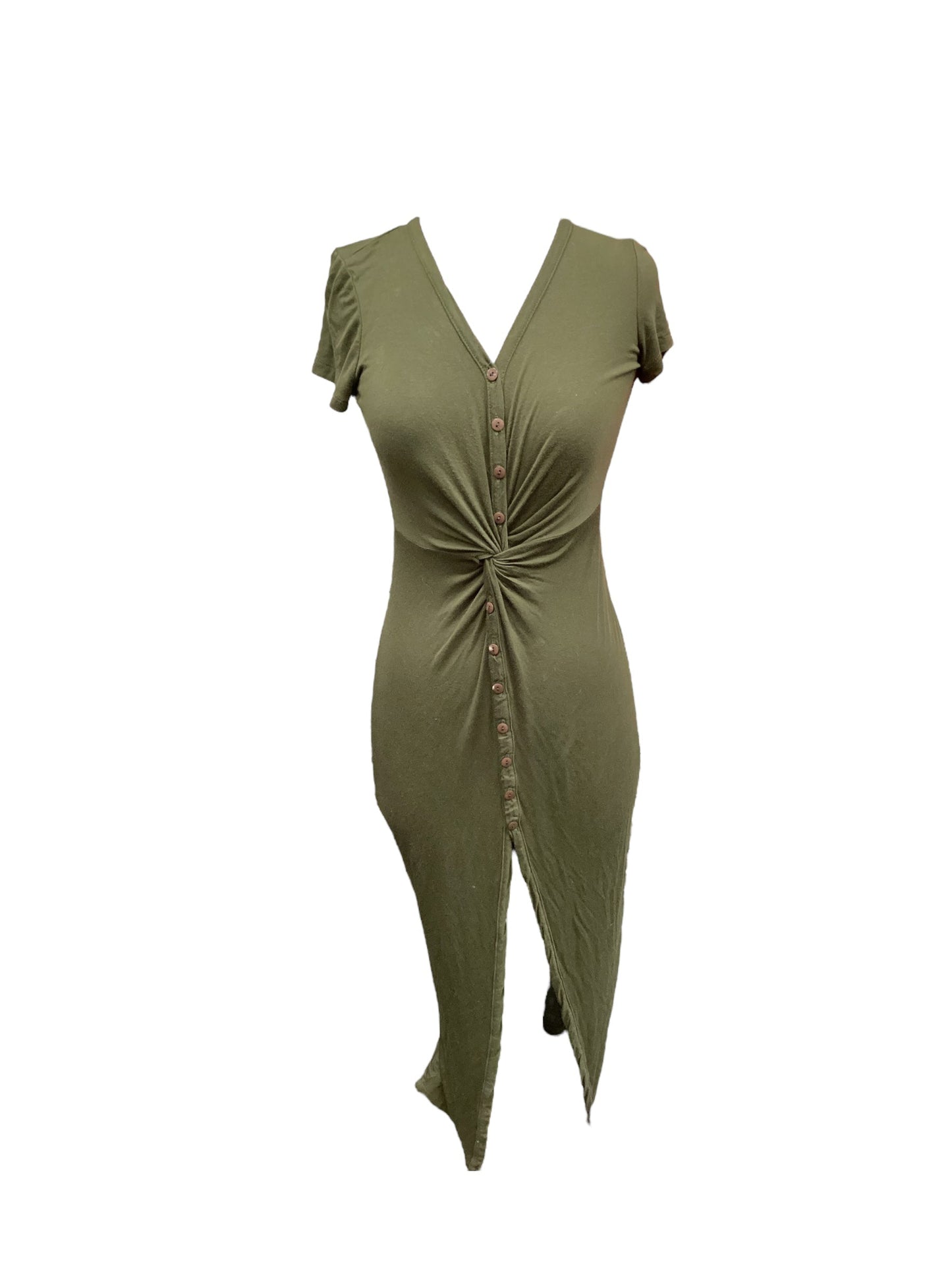 Dress Casual Maxi  In Green, Size: S