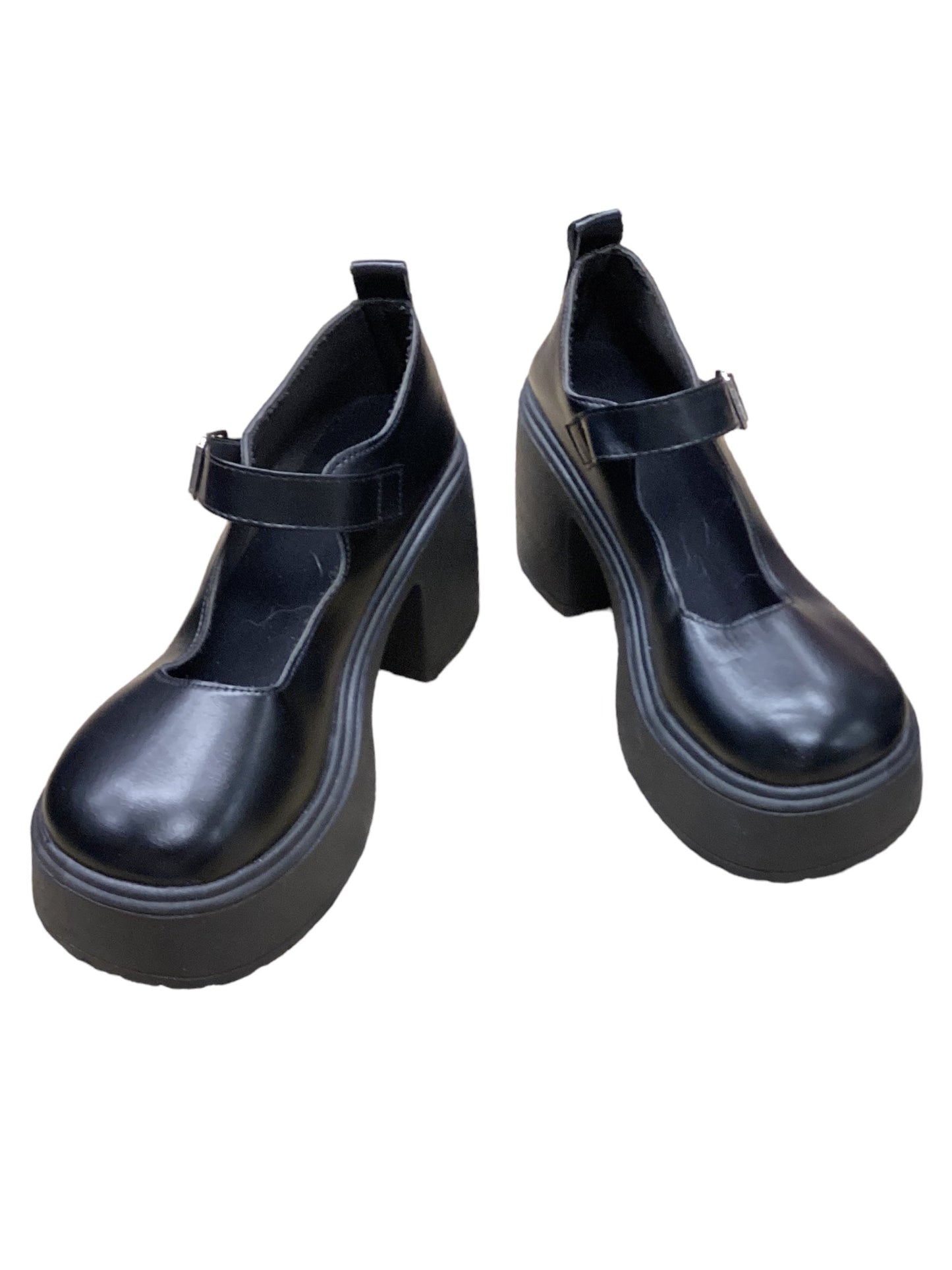 Shoes Heels Platform  In Black, Size: 10