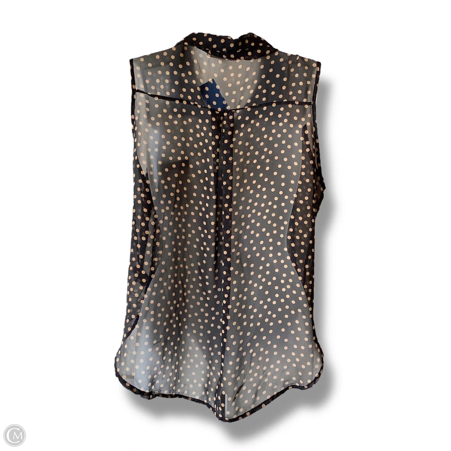 Top Sleeveless By Sweet Rain In Polkadot Pattern, Size: M