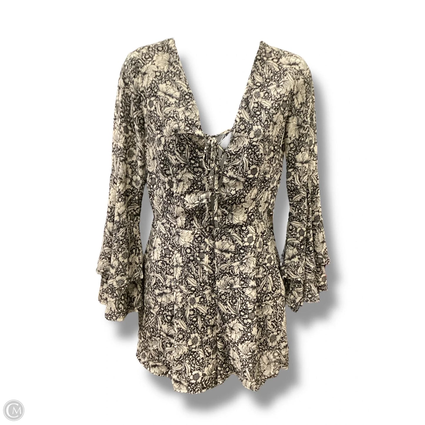 Top Long Sleeve By Timing In Black & Tan, Size: S