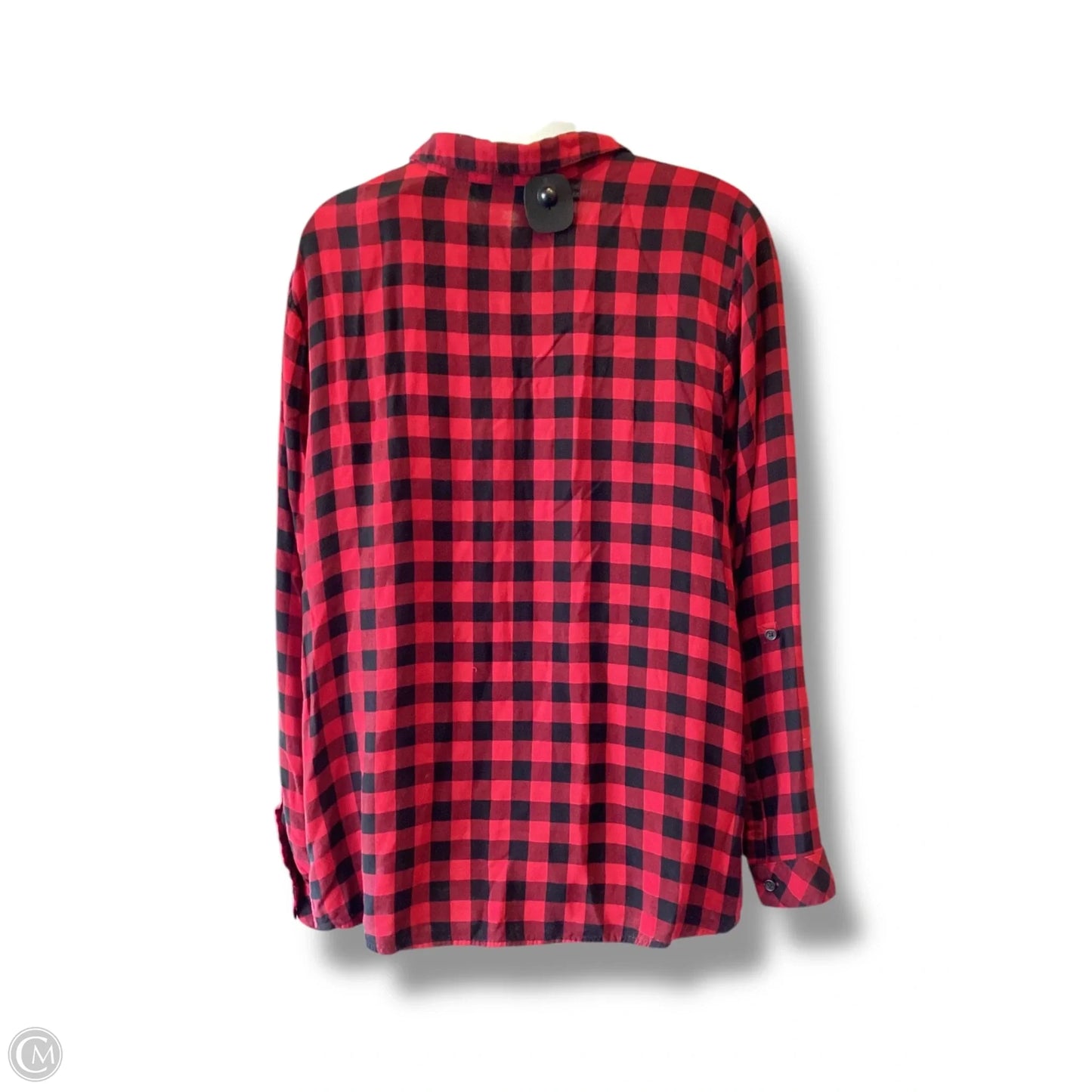 Top Long Sleeve By J. Jill In Plaid Pattern, Size: L