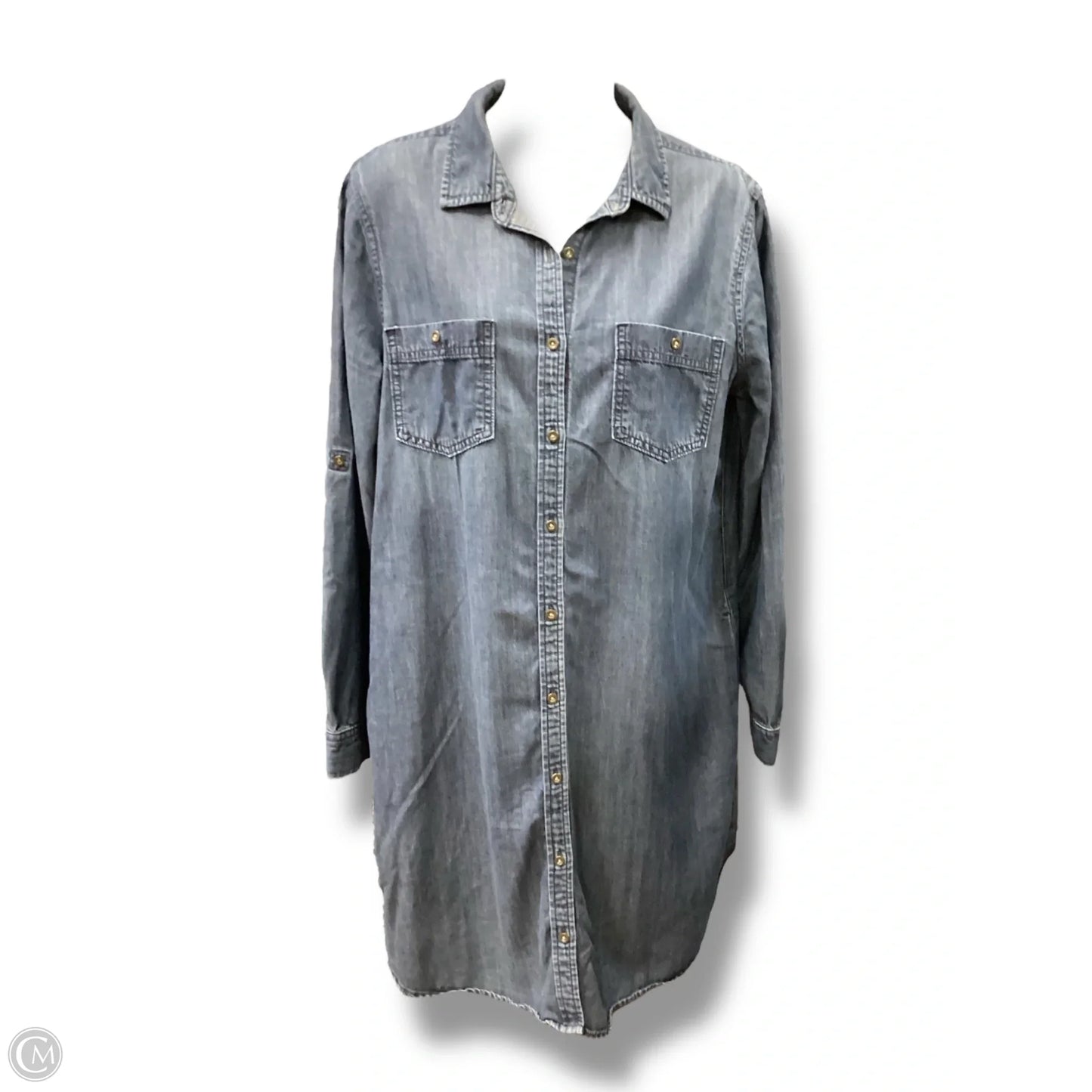 Dress Casual Midi By Banana Republic In Blue Denim, Size: 12