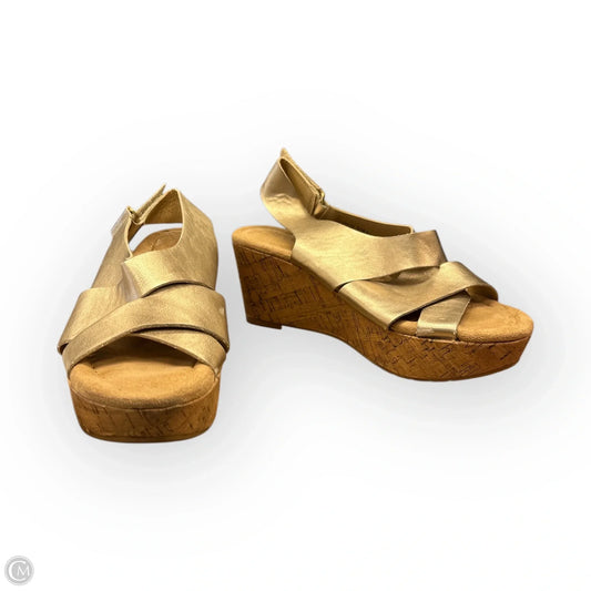 Shoes Heels Wedge By Laundry In Tan, Size: 6