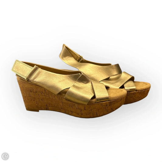 Shoes Heels Wedge By Laundry In Tan, Size: 6