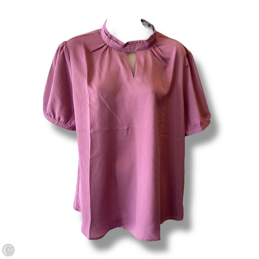 Top Short Sleeve By Allegra K In Purple, Size: L