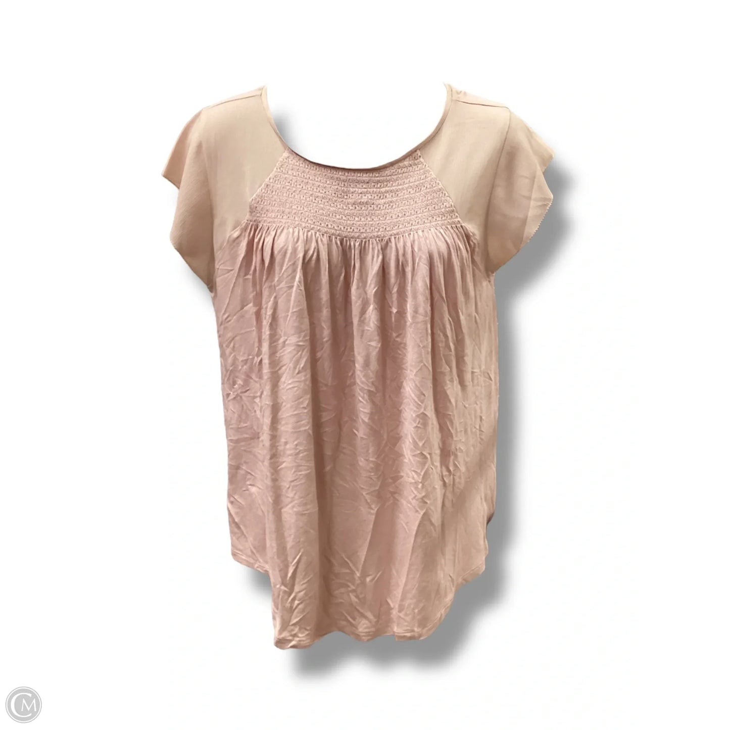 Top Short Sleeve By Loft In Pink, Size: S