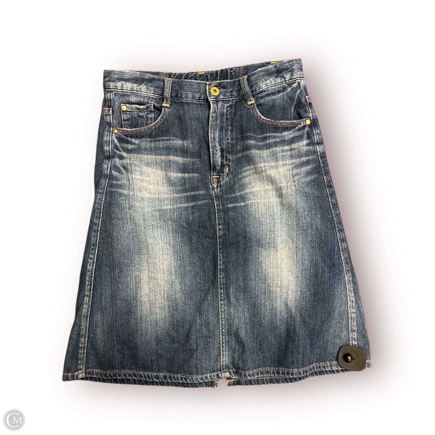 Skirt Midi  In Blue Denim, Size: M