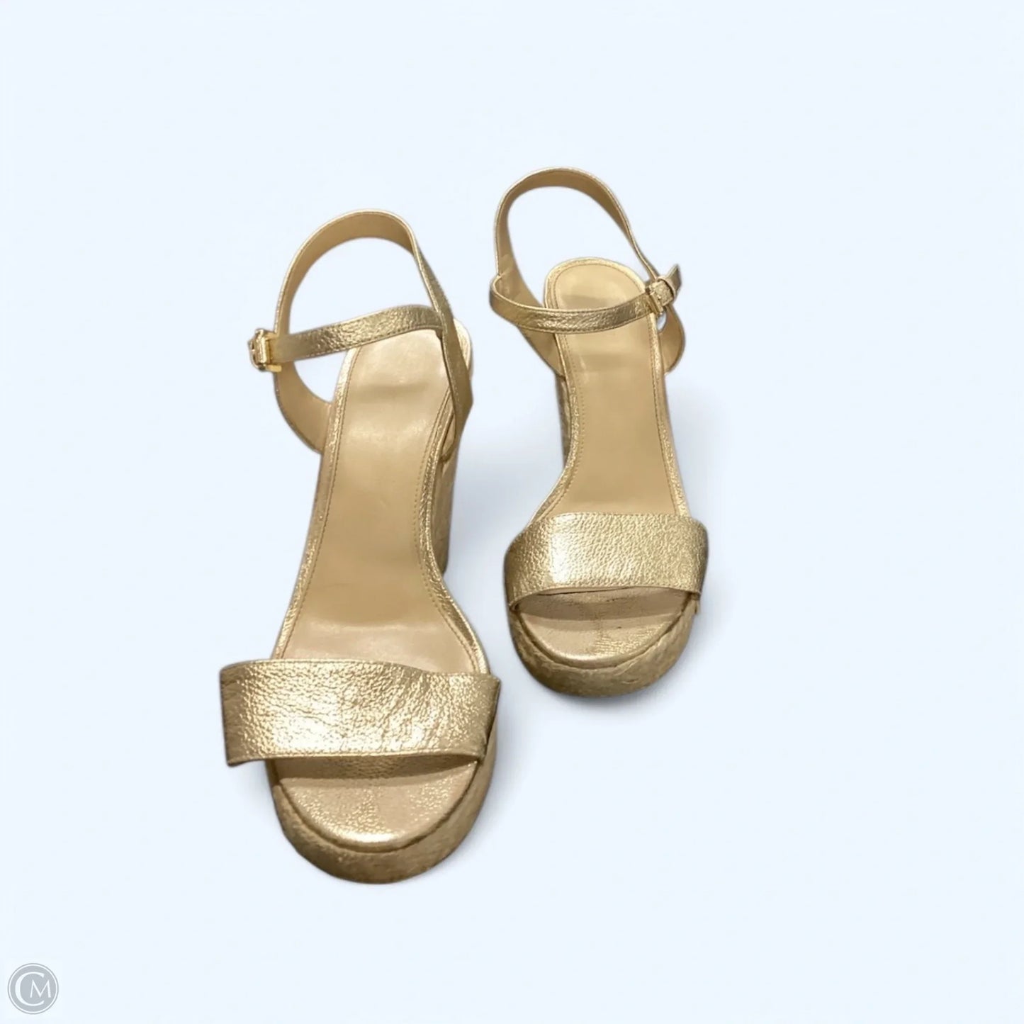 Sandals Heels Wedge By Michael By Michael Kors In Gold, Size: 8.5
