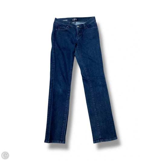 Jeans Straight By Loft In Blue Denim, Size: 4