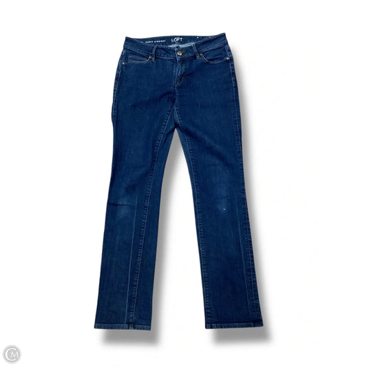 Jeans Straight By Loft In Blue Denim, Size: 4