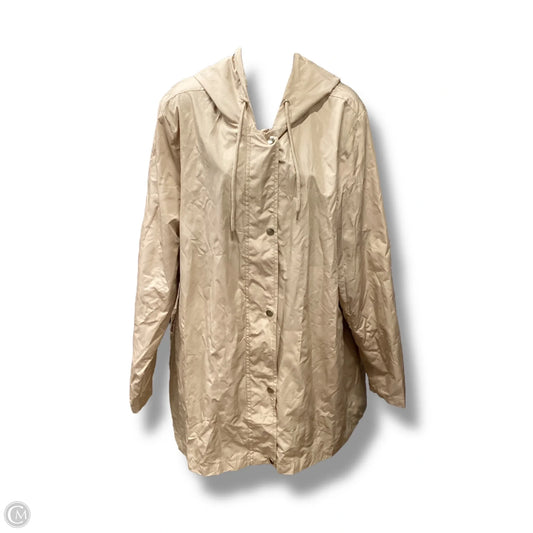 Jacket Windbreaker By Kim Rogers In Tan, Size: 1x