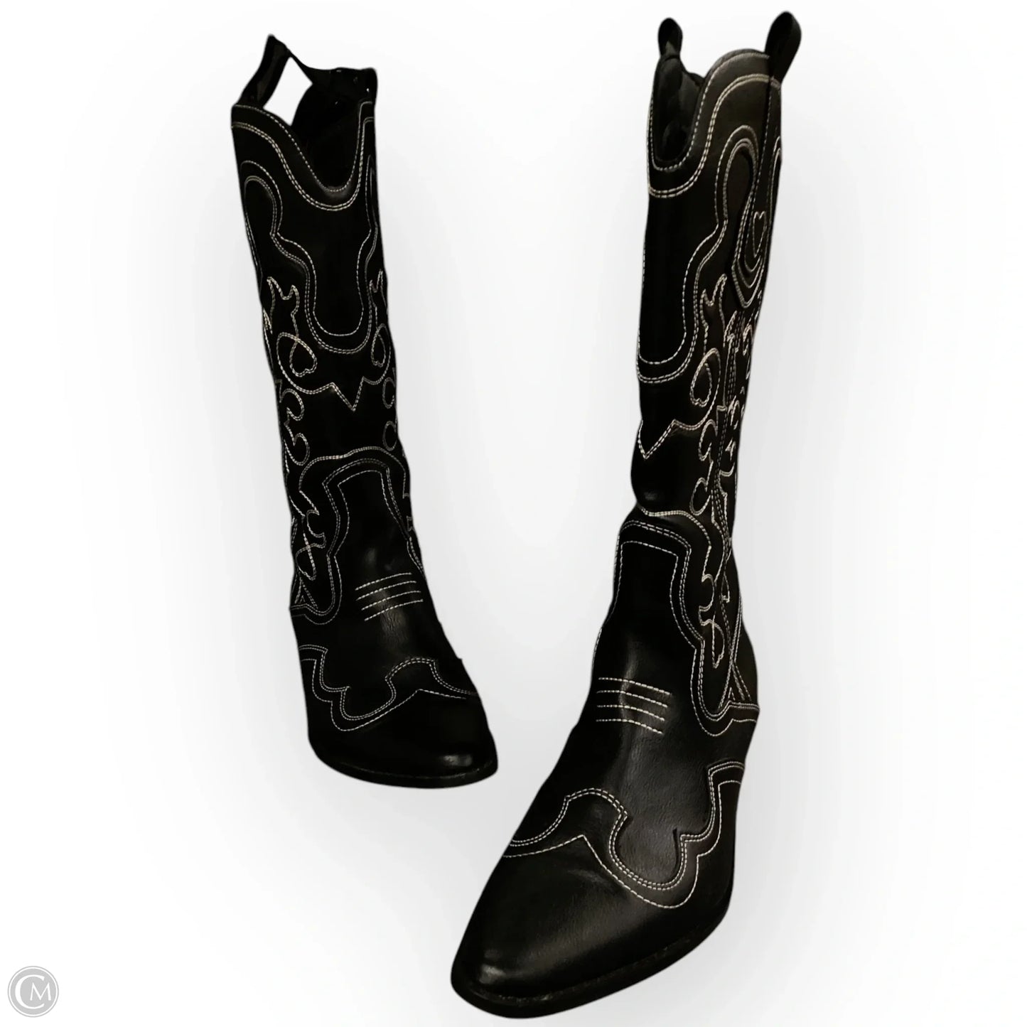 Boots Western  In Black, Size: 9