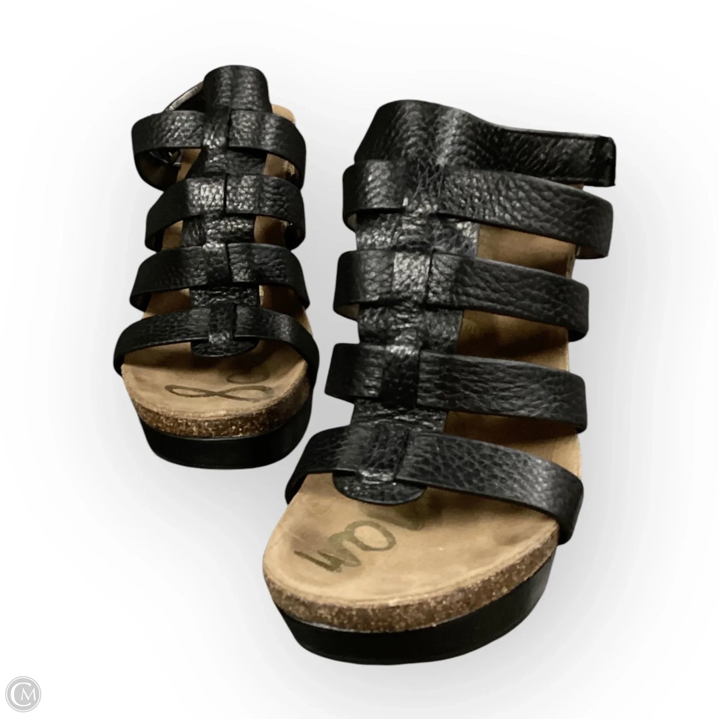 Sandals Heels Wedge By Sam Edelman In Black, Size: 7