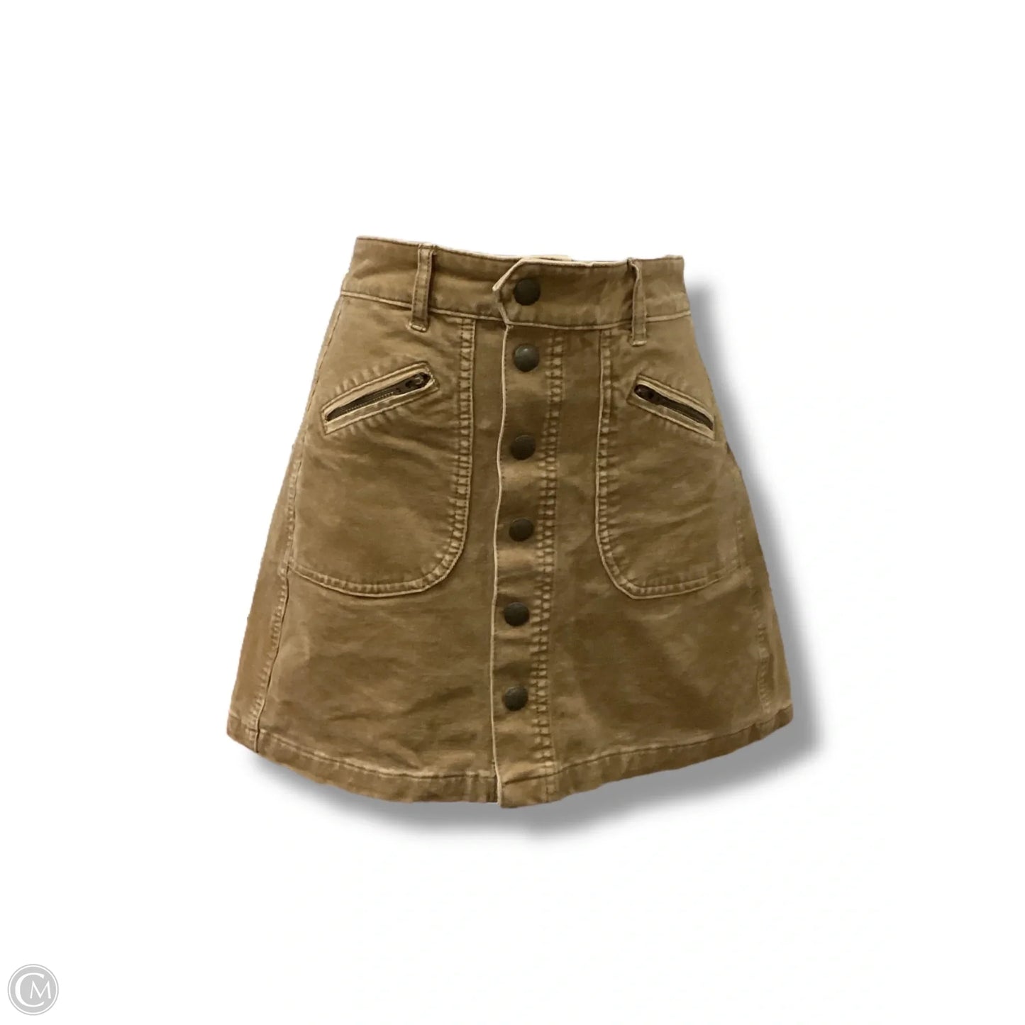 Skirt Midi By American Eagle In Tan, Size: 0