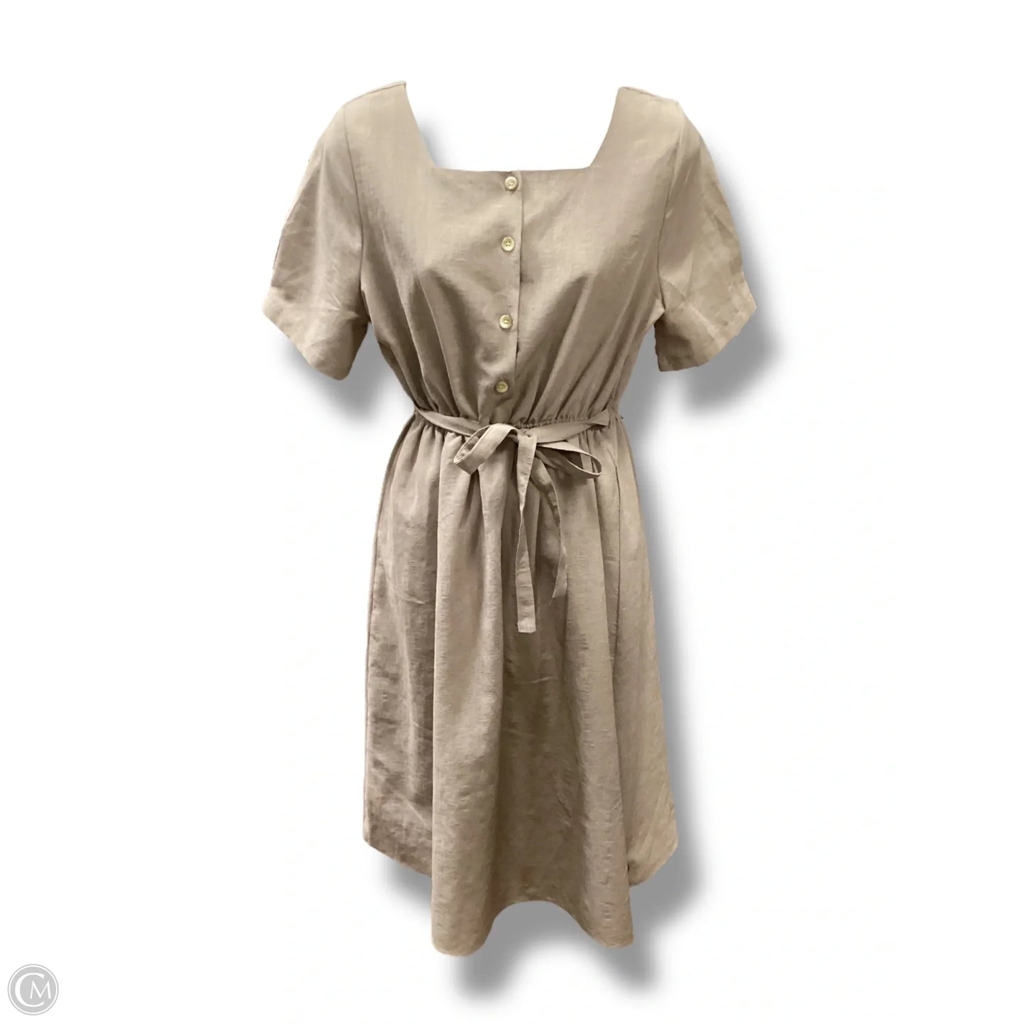 Dress Casual Midi  In Brown, Size: S