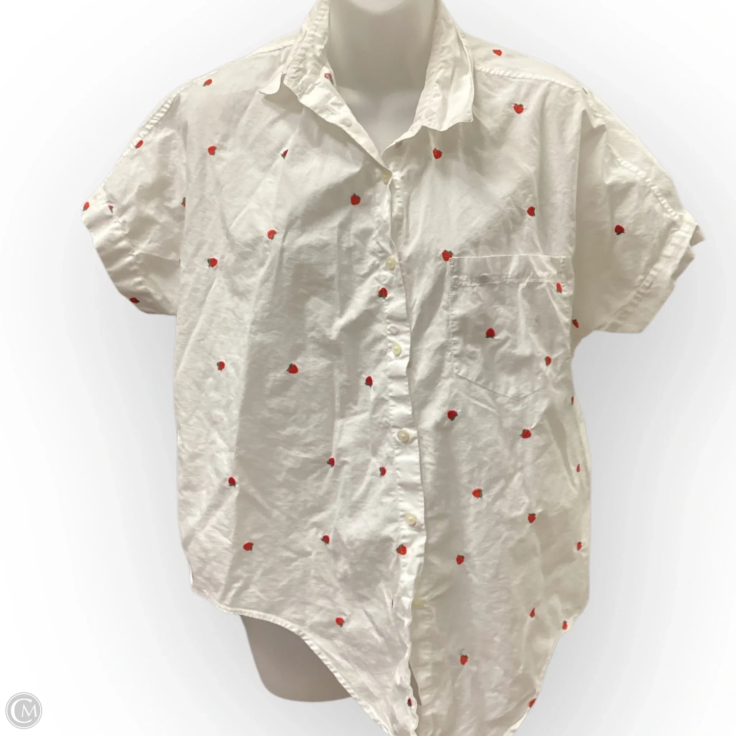 Top Short Sleeve By Madewell In White, Size: S