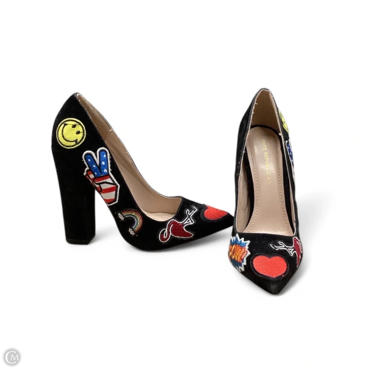 Shoes Heels Block  In Black, Size: 6.5