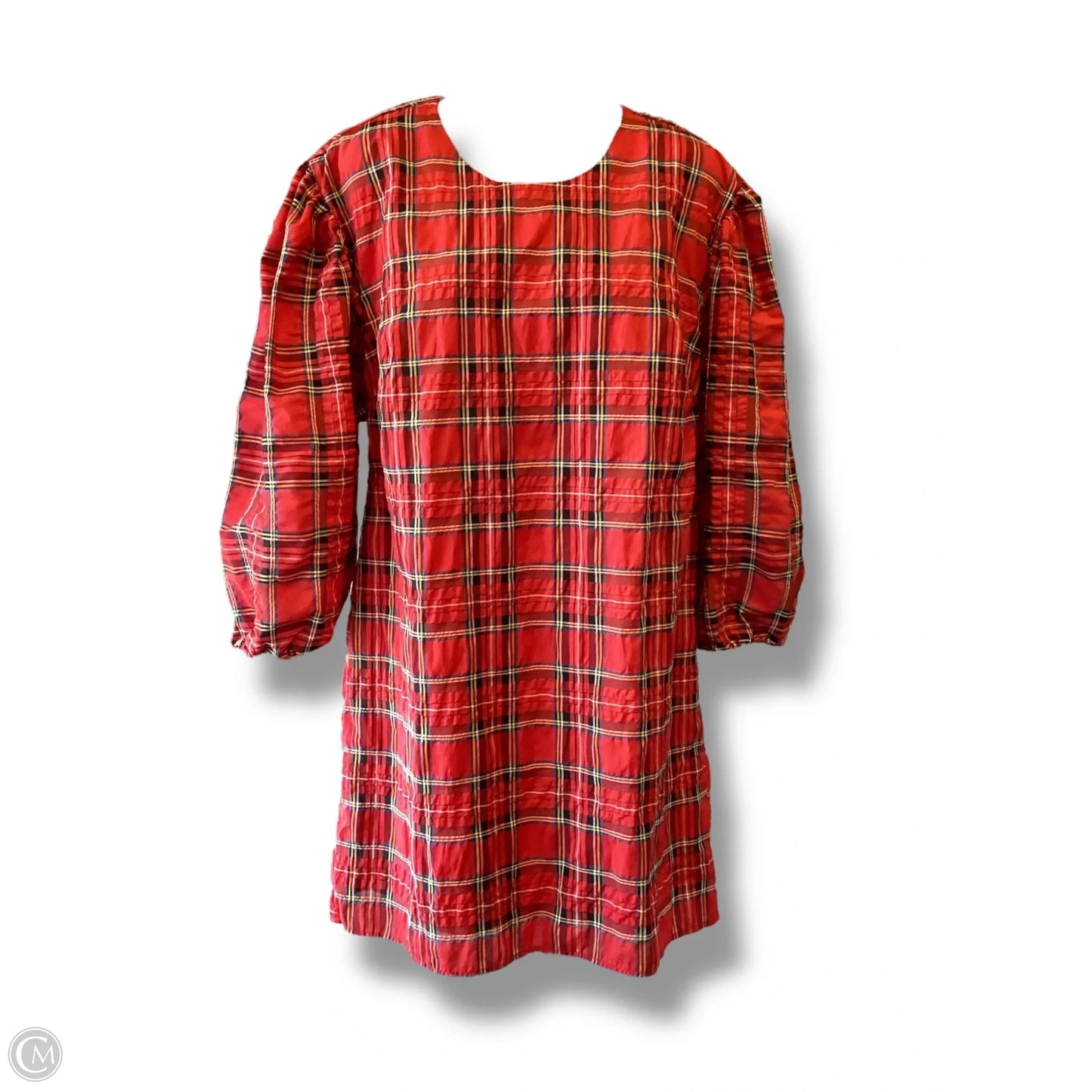 Dress Casual Midi By J. Crew In Plaid Pattern, Size: M