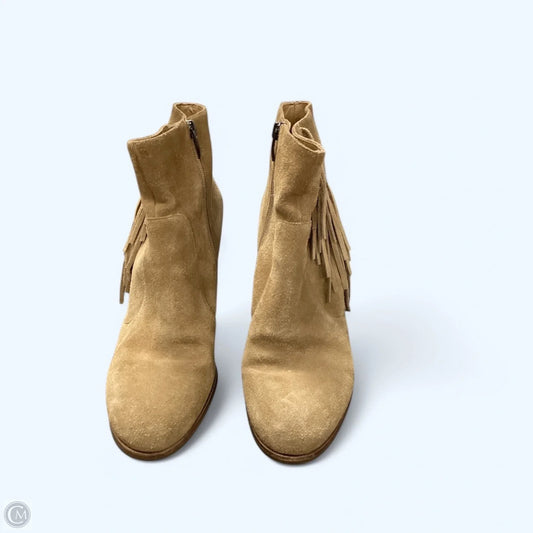 Boots Ankle Heels By Via Spiga In Tan, Size: 10