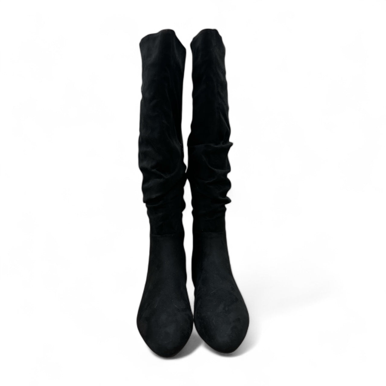 Boots Over-the-knee Flats  In Black, Size: 12