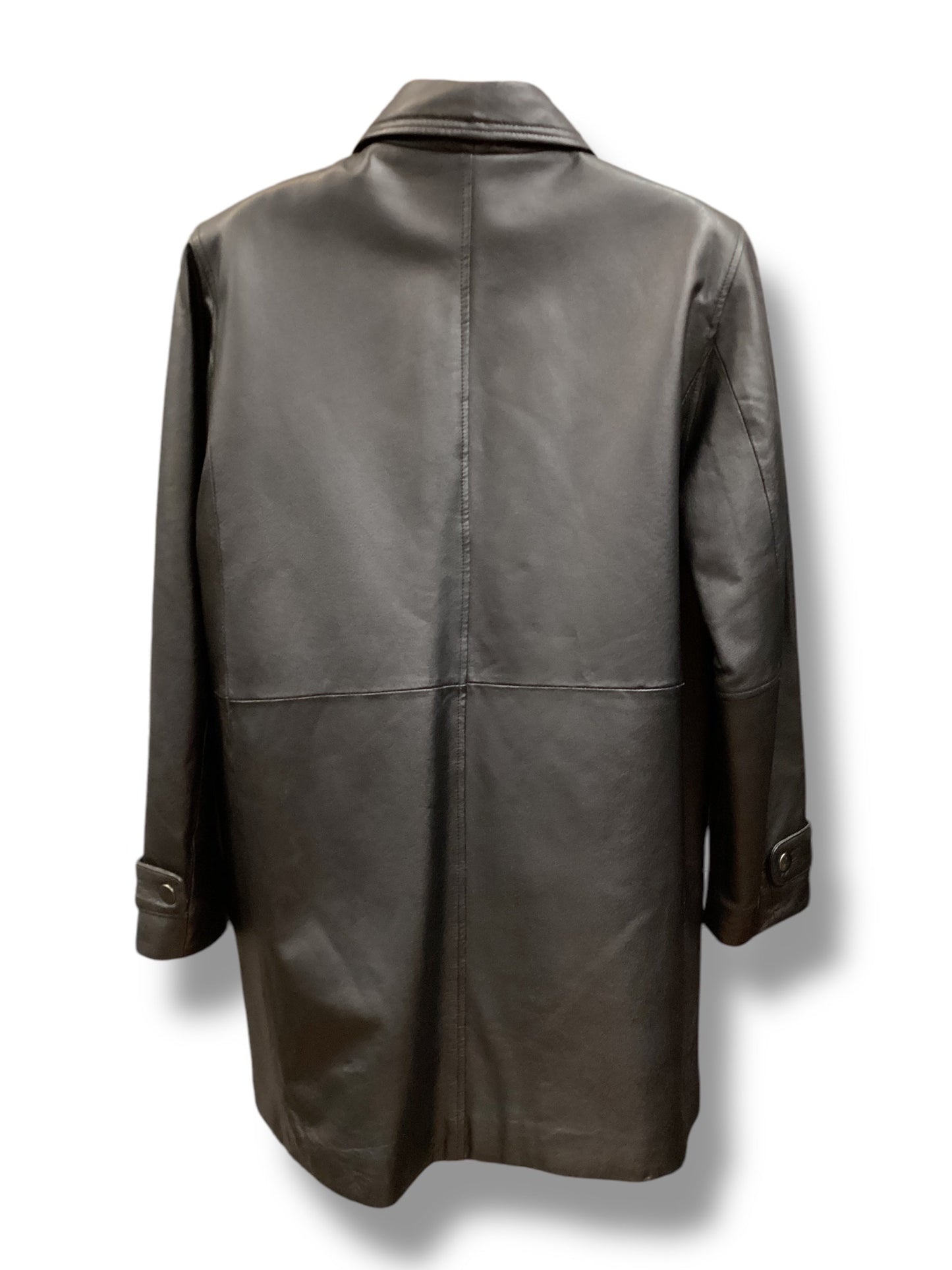 Jacket Leather  In Black, Size: M