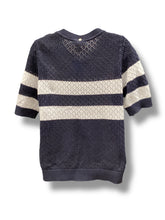 Load image into Gallery viewer, Sweater Short Sleeve By 1901 In Blue &amp; White, Size: Xl
