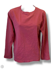 Load image into Gallery viewer, Top Long Sleeve Basic By Lands End In Pink, Size: M
